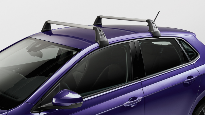 Roof bars by VW Accessories on a VW Polo