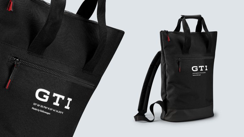 Ein Rucksack mit „GTI“-Logo
