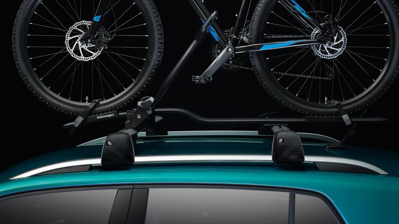 Cross bars and bicycle holder from VW Accessories for your VW T-Cross