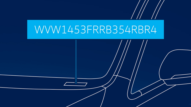 Ilustración con el código "WVW1453FRRB354".