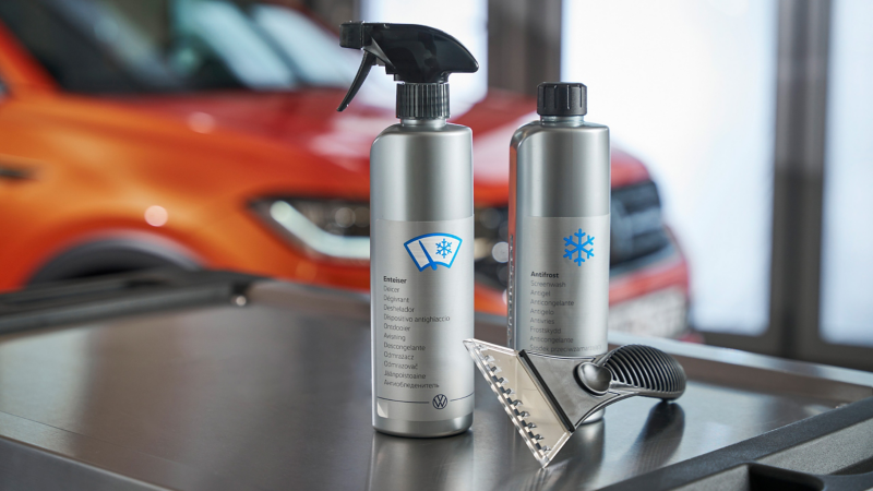 Detailaufnahme VW Zubehör Enteiser