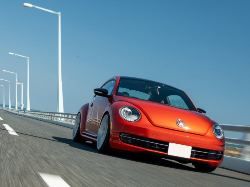 volkswagen car on the highway