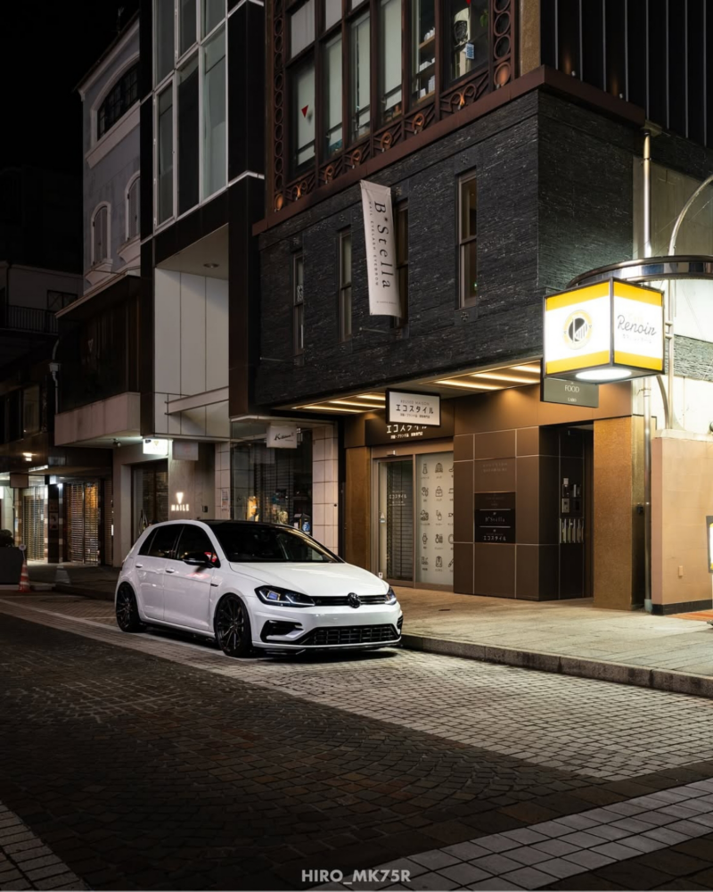 volkswagen car in front of building
