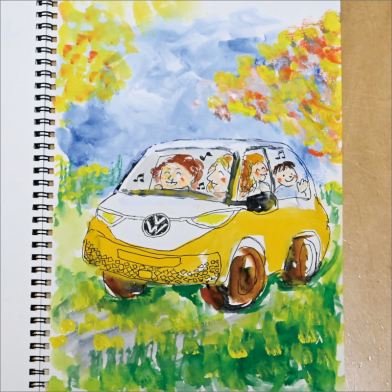 volkswagen car illustration