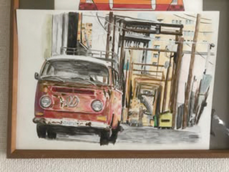 volkswagen car illustration