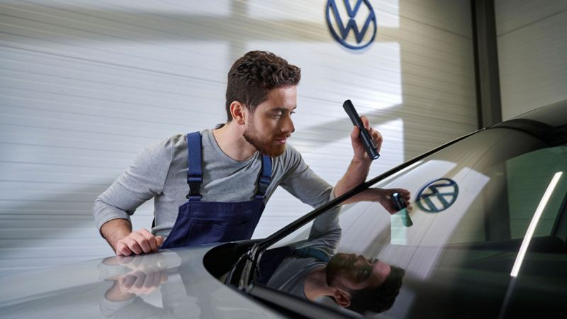 Pare-brise d’origine Volkswagen avec vitre de sécurité