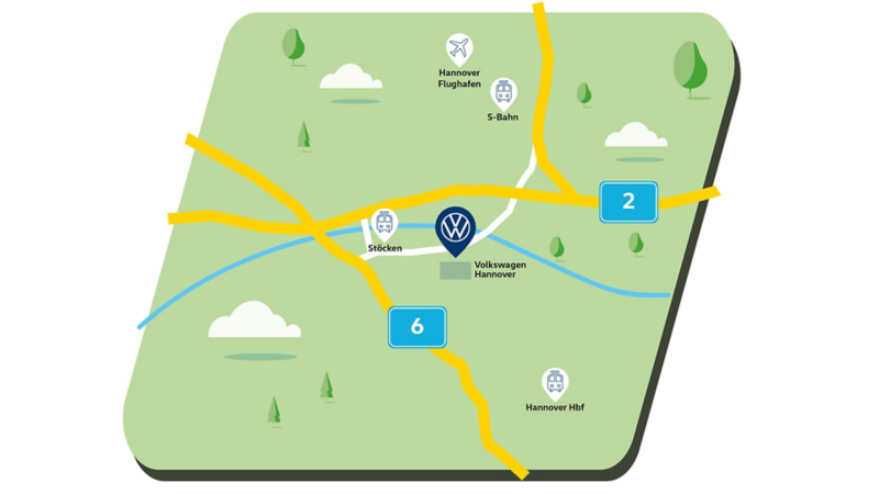 Stilisierte Navigationskarte