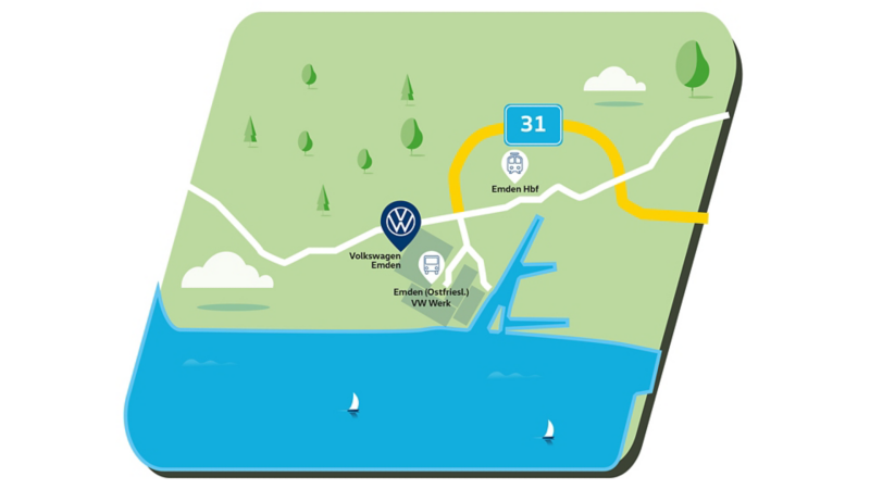 Stylised navigation map