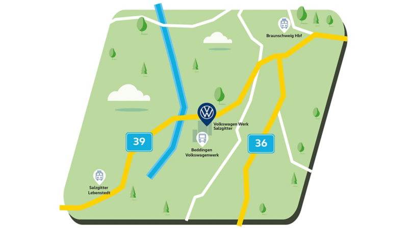 Stylised navigation map
