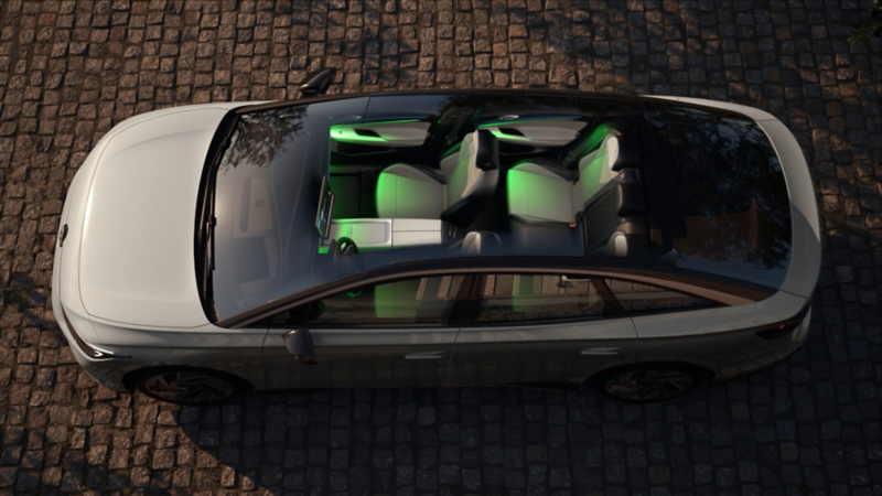 Volkswagen ID.7 Yeşil Ambiyans Aydınlatma