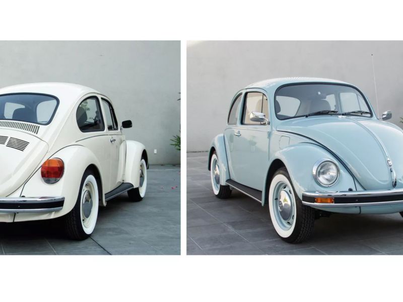 Iconic VWs form the 1960s.