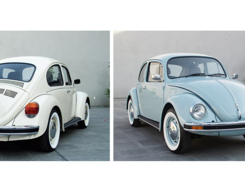 Iconic VWs form the 1960s.