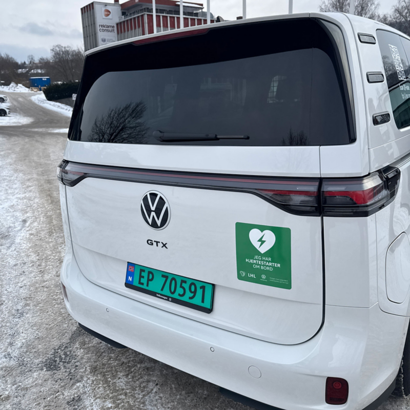 hjertestarter samarbeid lhl vw id buzz gtx lang varebil