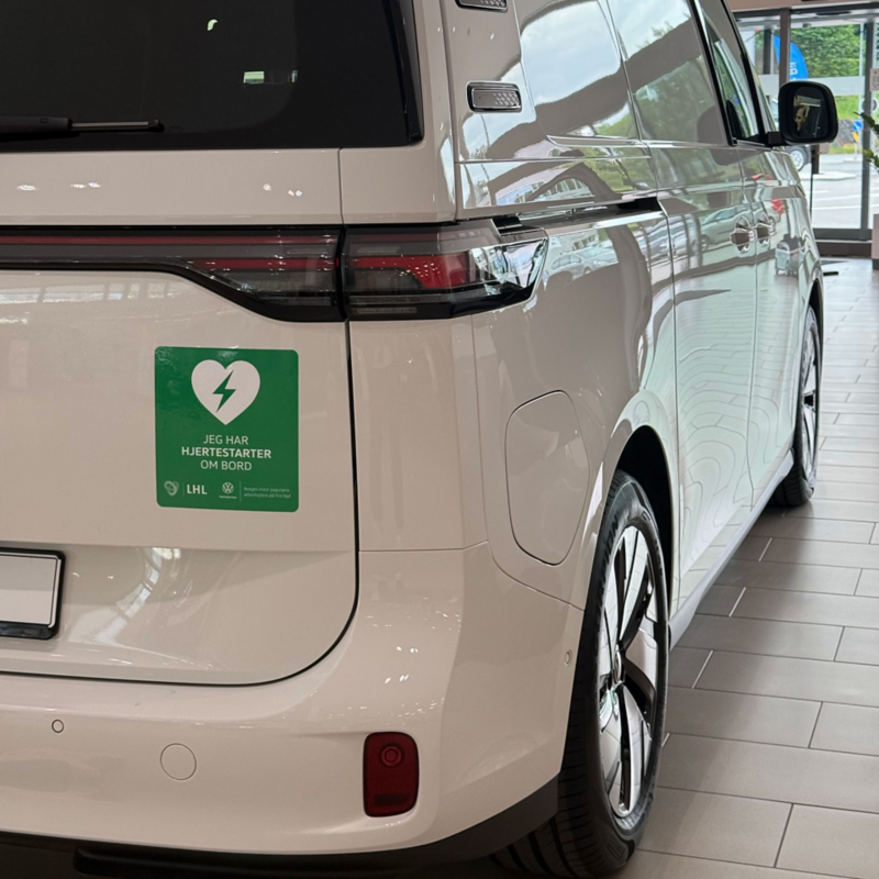 hjertestarter samarbeid lhl vw id buzz gtx lang varebil
