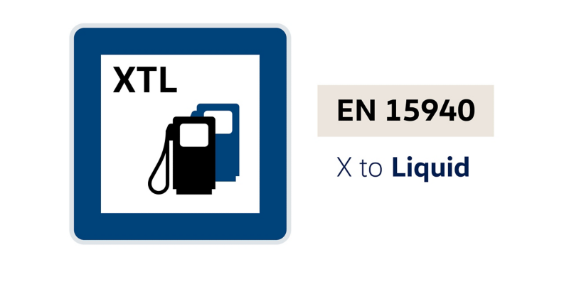 henvisning til parafinisk diesel i henhold til europeisk standard EN 15940 på drivstoffpumper