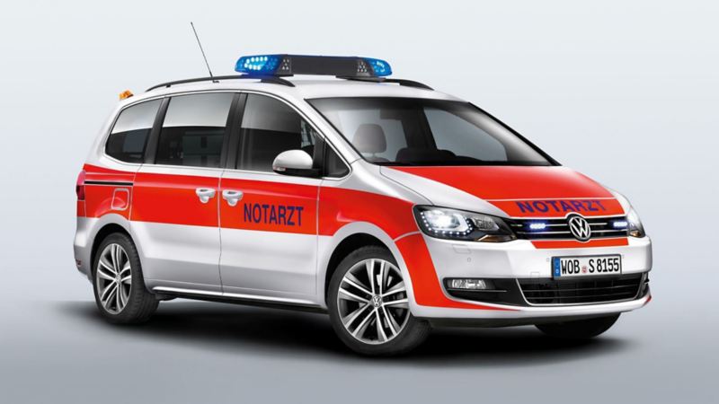 Volkswagen für Rettungsdienste – der Sharan als Notarzteinsatzfahrzeug NEF