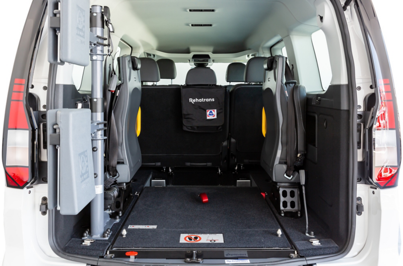 El interior del VW Caddy Maxi PMR.