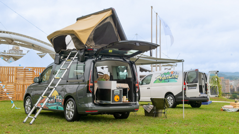 活動現場同步展出Caddy VanLife Box露營車，期望讓更多車迷親身享受多樣化的車宿旅程，輕鬆感受別與以往的戶外生活。