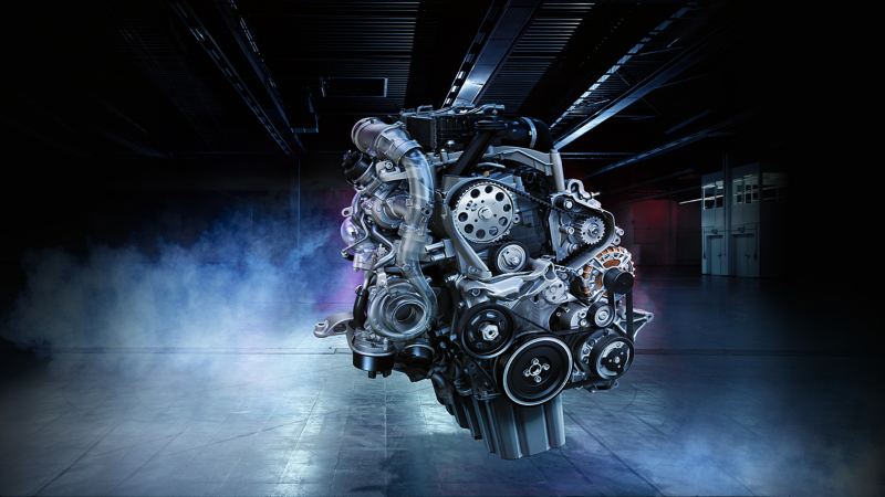 引擎示意圖：Crafter Van最大177 匹馬力 (130kW)和小排氣量引擎，不僅省油也省稅金。
