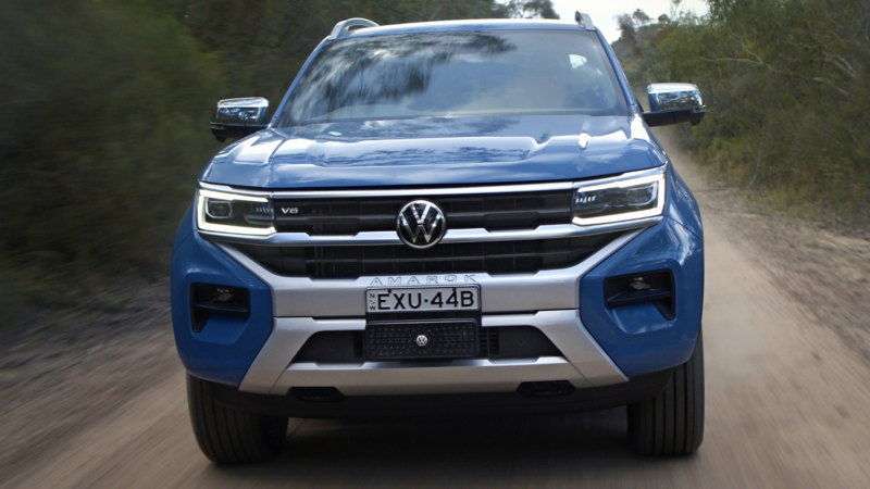 Blue Amarok front on 