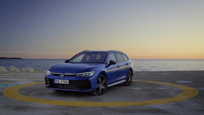 New VW Passat in blue