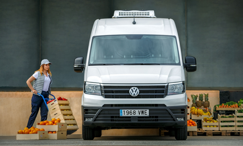 Plano frontal del VW Crafter Fresh Van