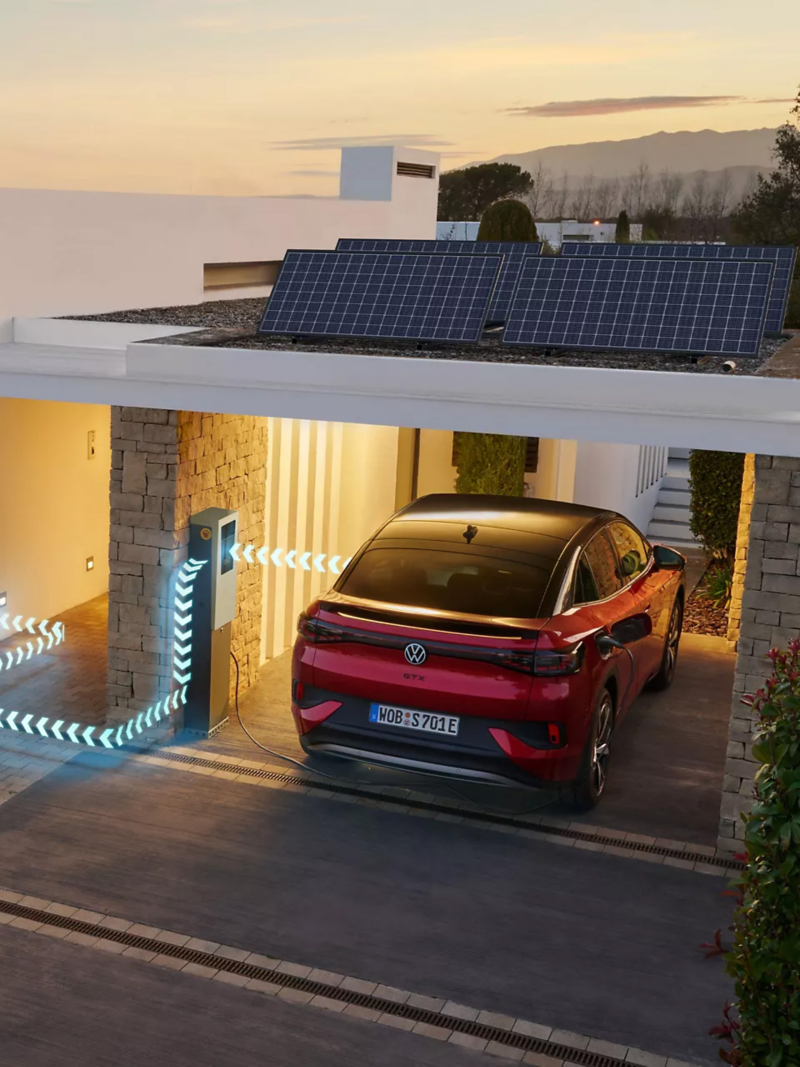 Un modèle VW ID. dans un garage