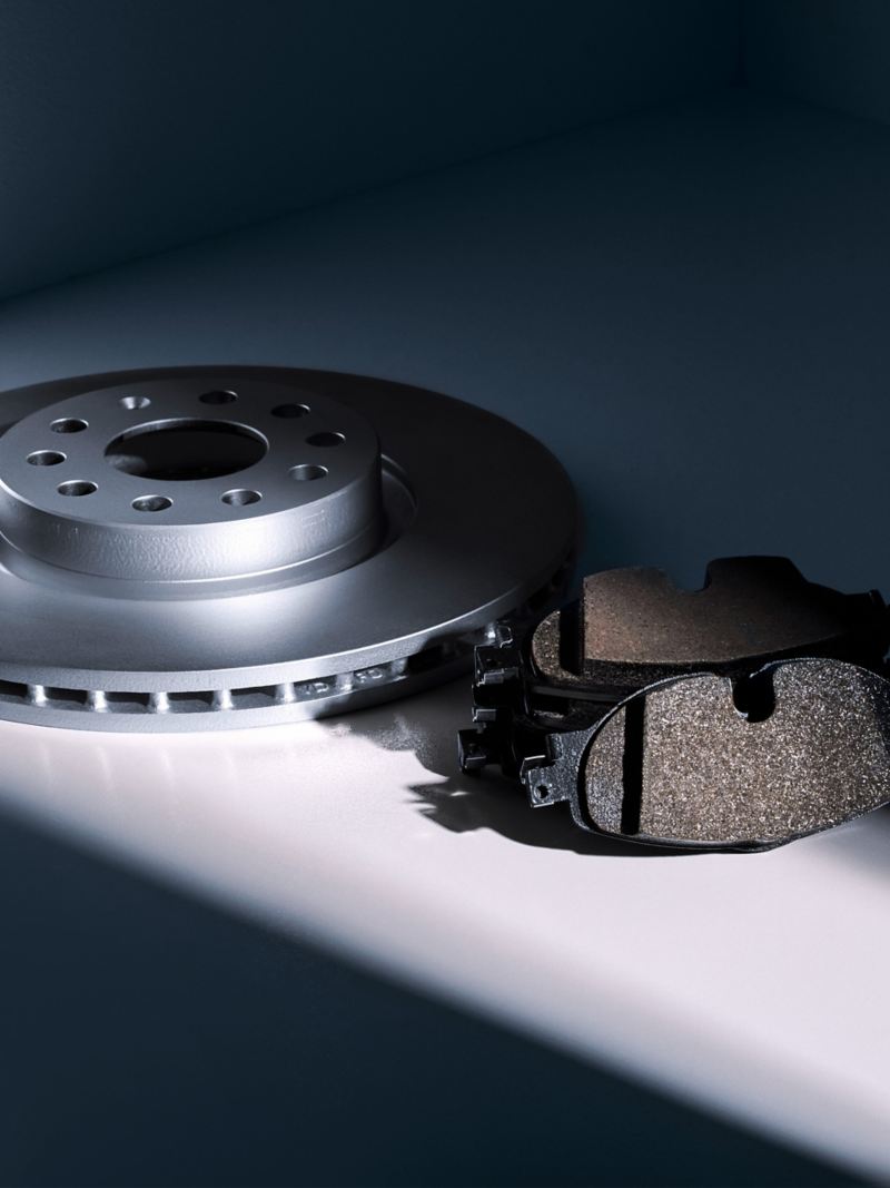Components of a brake can be seen – VW Genuine Parts