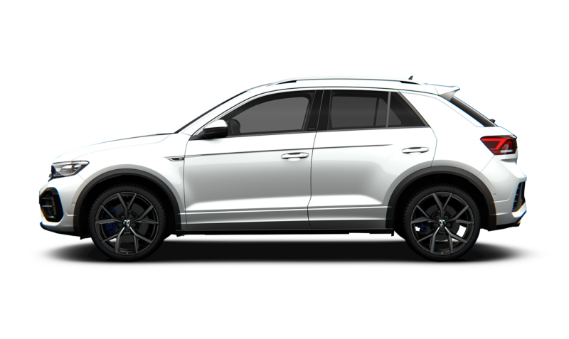 Volkswagen T-Roc R blanco con fondo blanco