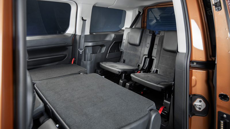 Caddy Maxi Style結合多機能彈性大空間，多變座椅打造VanLife的無限可能。
