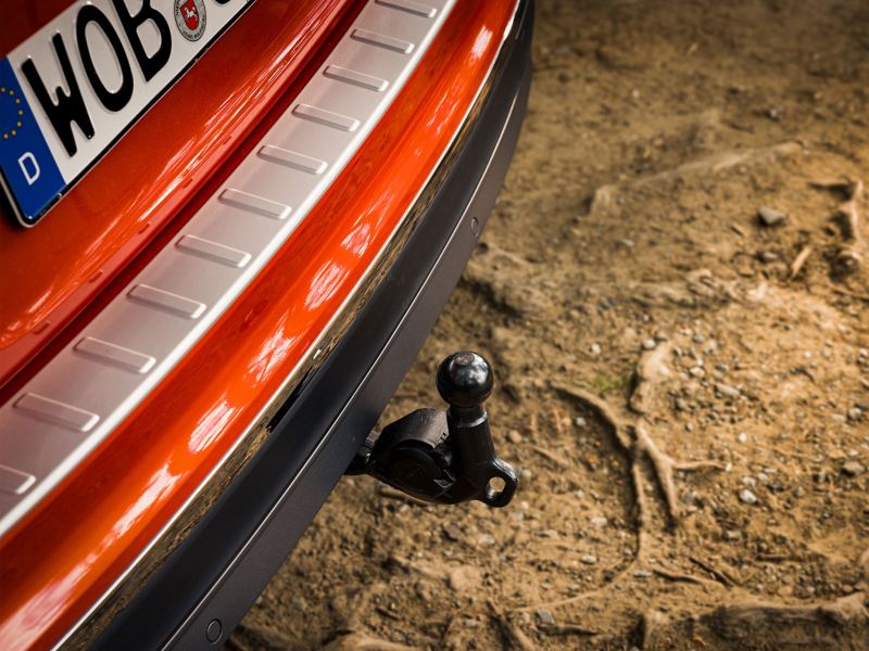 Detailopname van een VW-trekhaak