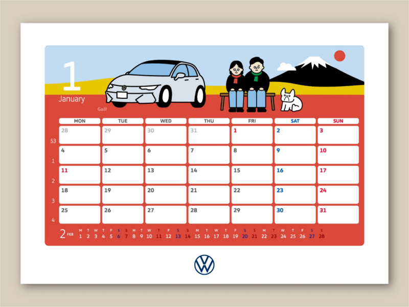人気イラストレーターが多彩なクルマを描き下ろし! Volkswagen卓上
