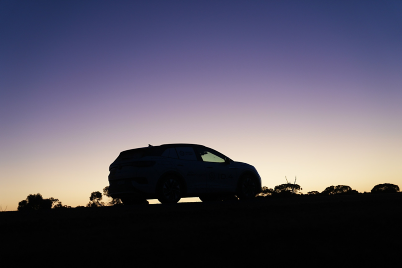 ID.4 silhouette at dusk