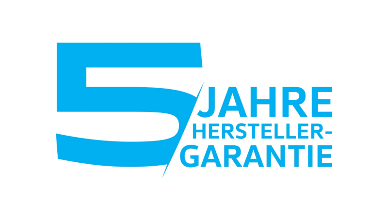 Logo "5 Jahre Herstellergarantie"