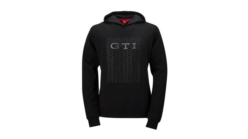 Sudadera de algodón en color negro con estampado de siglas GTI.