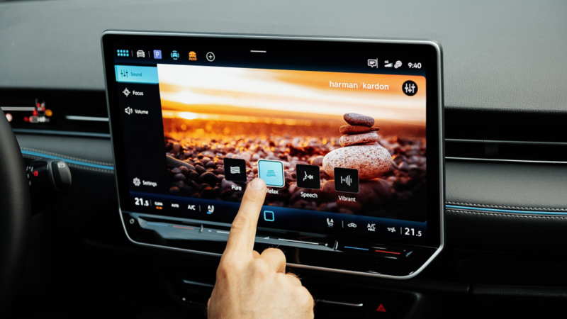Brukergrensesnittet for lydinnstillingen RELAX fra Harman Kardon