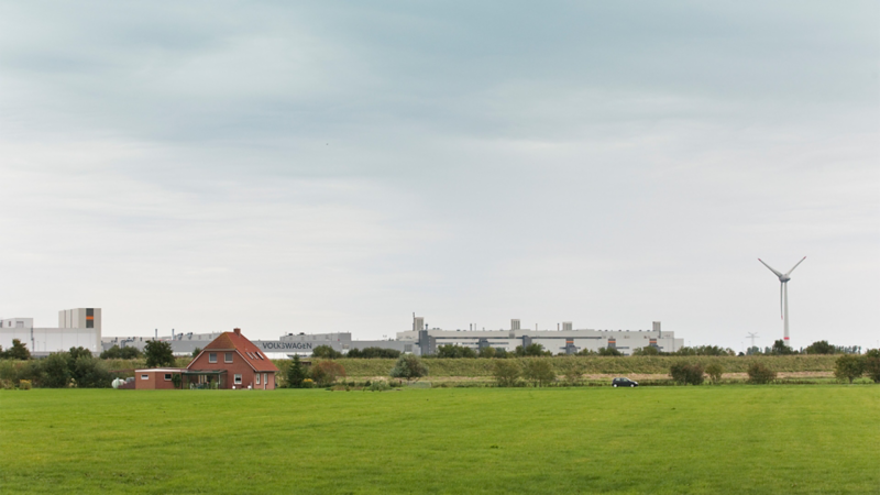 A panorama of the Volkswagen plant in Emden