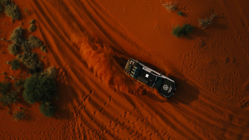 Birds eye shot of Amarok in Desert