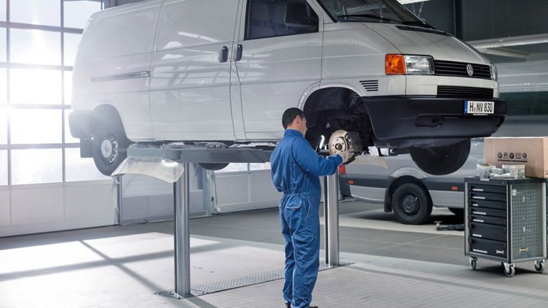 vw Volkswagen bremseskift Transporter Caddy Amarok merkeverksted bremseskriver
