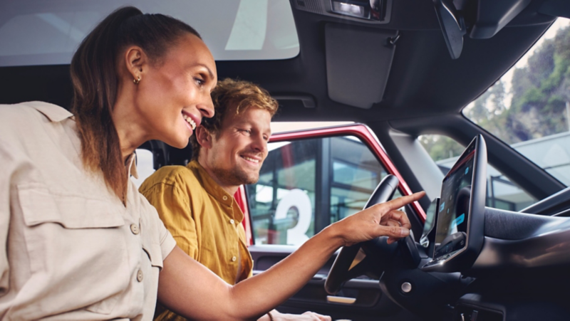 El sistema de navegación de un vehículo VW.