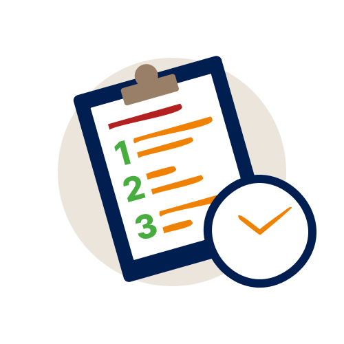 Icon Uhr und Ablaufplan