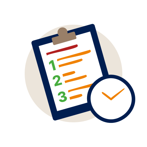 Icon Uhr und Ablaufplan