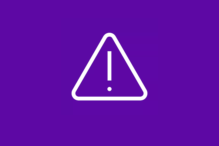 Warning alert icon.