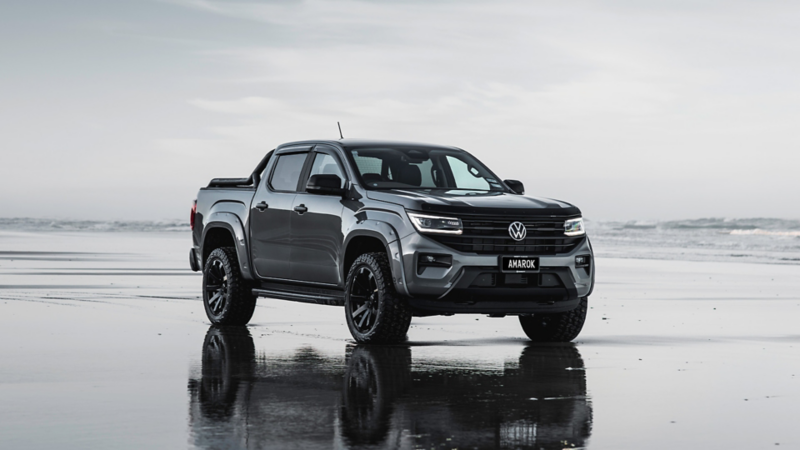 Amarok on a beach