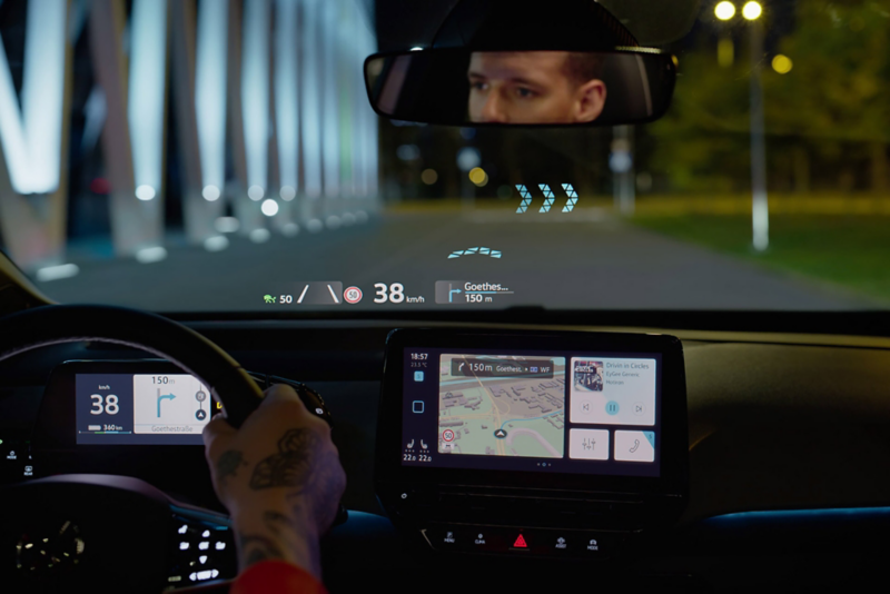Affichage tête haute à réalité augmentée de l'ID.3