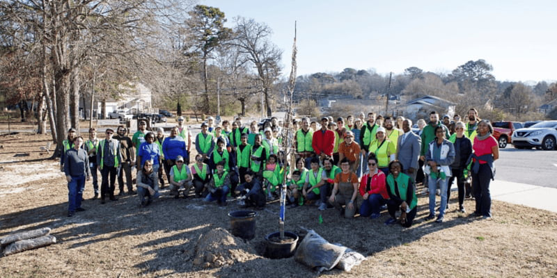 VW Chattanooga's 16th annual tree-planting event held at the Washington Hills Community Center.