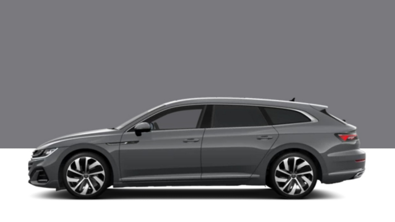 Side view of a Volkswagen Arteon Shooting Brake car