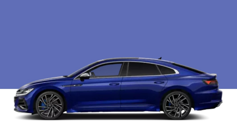 Side view of a Volkswagen Arteon car