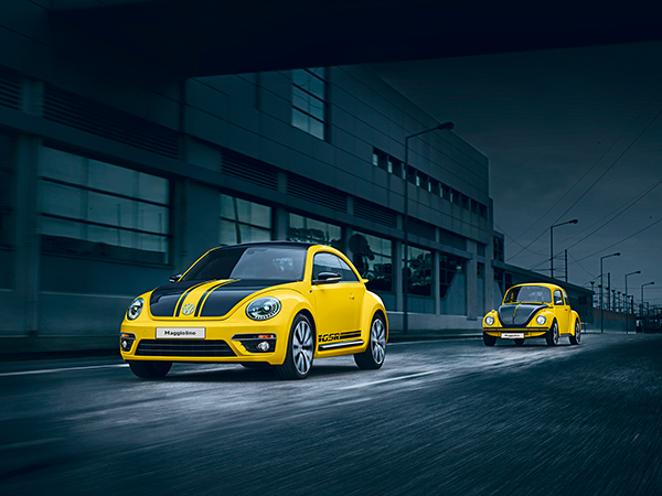 Maggiolino Volkswagen GSR giallo nero.