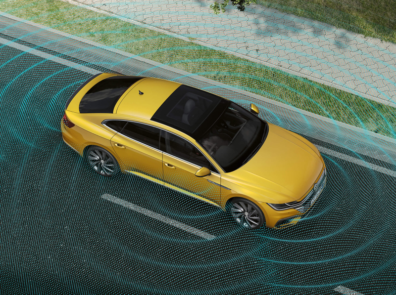 An illustration of emergency braking